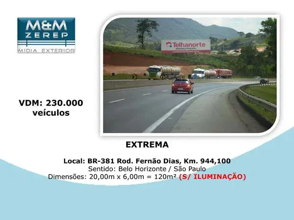 Painel na Fernão Dias Outdoor na Fernão Dias Imagem