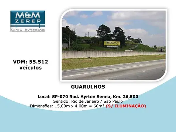 Painel Rodoviário e Front Light Rodovia Ayrton Senna SP-070 Imagem