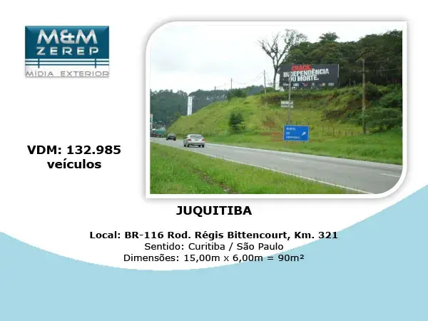 Painel Rodoviário e Front Light Rodovia Régis Bittencourt BR-116 Imagem